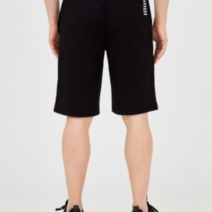EA7 Czarne shorty męskie z białym logo