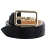 VALENTINO Czarny pasek damski Around Plaque Buckle Belt