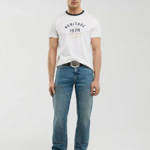 Koszulka męska z nadrukiem biała Jaros 100