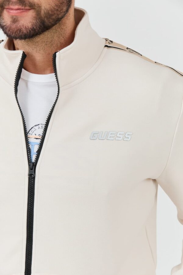 GUESS Beżowa męska bluza Mickey Full Zip