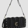 JUST CAVALLI Czarna torebka Gothic Woving