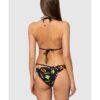 MOSCHINO Czarna góra od bikini w neonowe litery