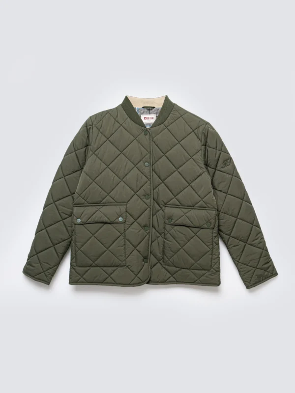Kurtka damska bomber pikowana khaki Arona 303