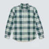 Koszula chłopięca bawełniana w kratę zielono-biała Kevin 304