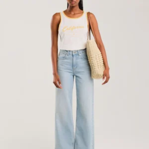 Koszulka damska na ramiączkach kremowa Witalina 102