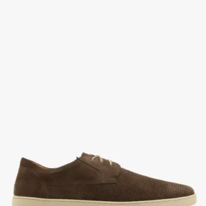 Brązowe półbuty na beżowym spodzie