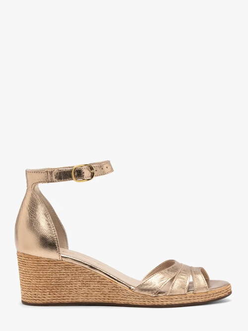 Platynowe sandały damskie z platformą