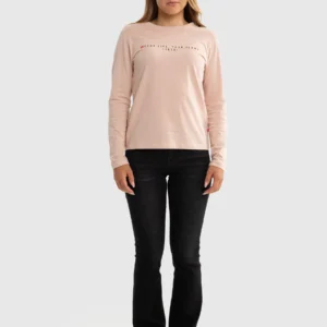 Bluzka dziewczęca longsleeve różowa Brina 600