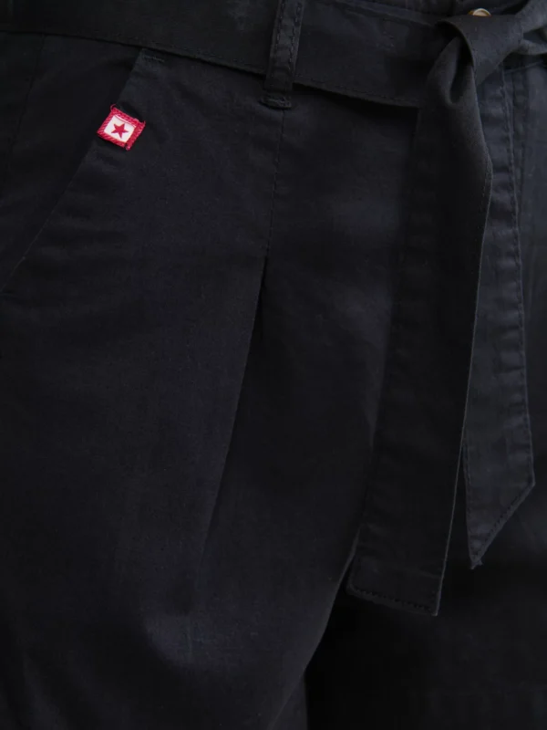 Szorty damskie tkaninowe czarne Atsuko 907