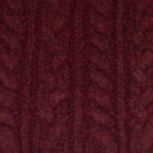 Szalik damski z dekoracyjnym splotem bordowy Caroles 604