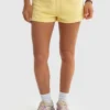 Szorty dziewczęce z bawełny ekologicznej żółte Filemka 200