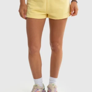 Szorty dziewczęce z bawełny ekologicznej żółte Filemka 200