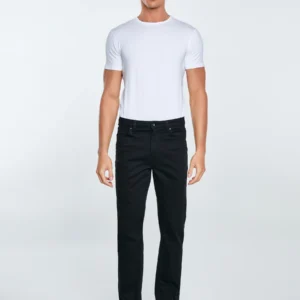 Jeansy męskie z prostą nogawką czarne Toros 915