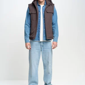 ae8ec6802129de872dd6d603bf231a779065009c Kamizelka męska z kapturem szara Yves 905