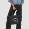 KARL LAGERFELD Czarna shopperka RSG Nylon MD Tote