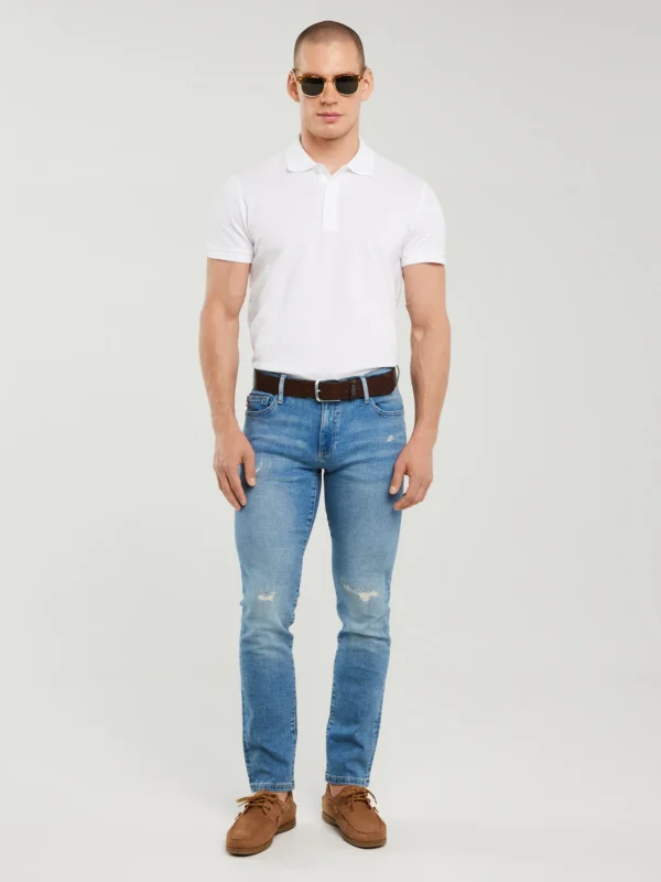 Koszulka męska polo biała Markolinos 101