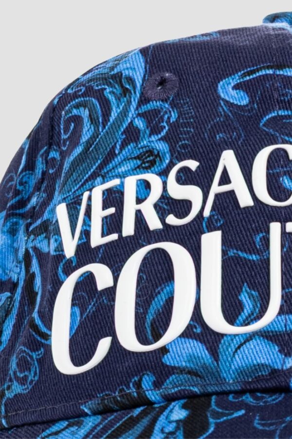 VERSACE JEANS COUTURE Granatowa bawełniana czapka z daszkiem The Middle