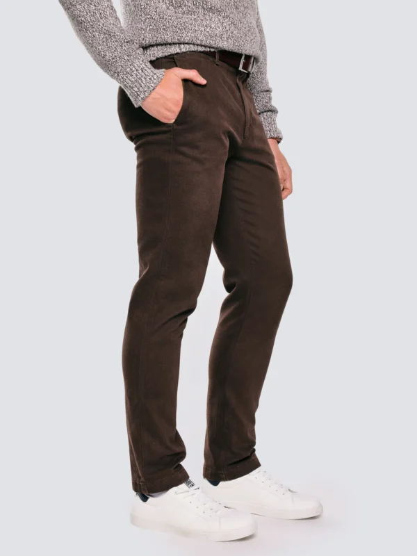 Spodnie męskie chinosy brązowe Erhatin 803
