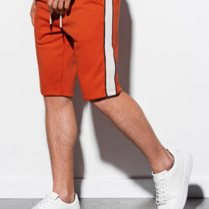 b1e1ee2e3f42f64949b1b35ea7aca3b08f134a8d Krótkie spodenki męskie dresowe - ceglaste