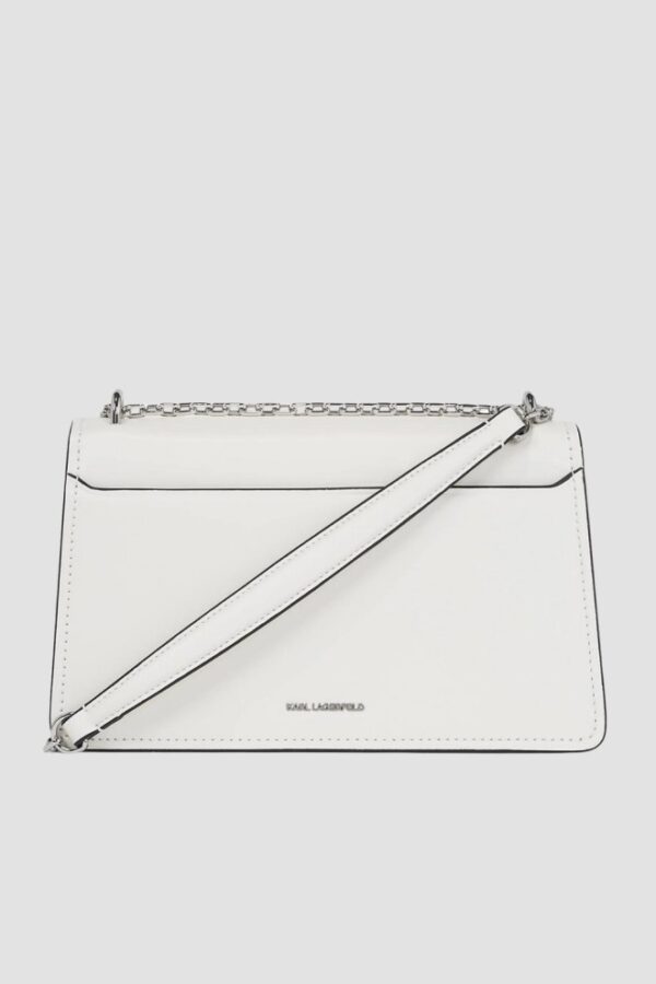 KARL LAGERFELD Biała torebka K/ikonik 2.0 Leather