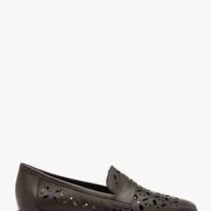 Ażurowe mokasyny z kwadratowym noskie