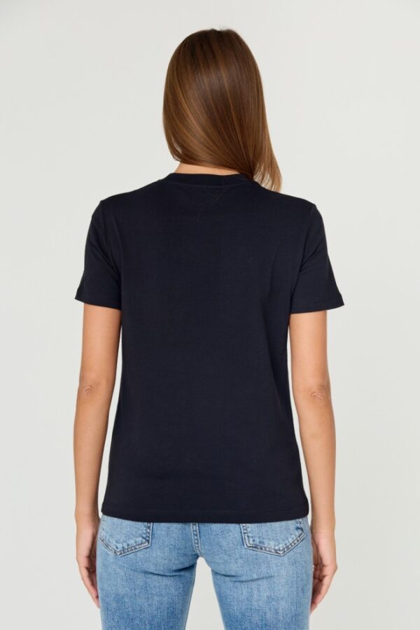 JUST CAVALLI Czarny damski t-shirt R LOGO CRYSTAL