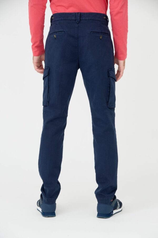 AERONAUTICA MILITARE Granatowe męskie spodnie bojówki, Rozmiar 54