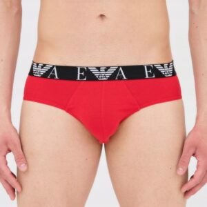 EMPORIO ARMANI Slipy czarne, białe, czerwone