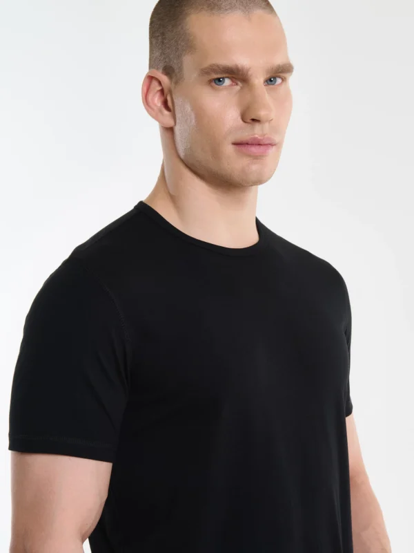 Koszulka męska z krótkim rękawem czarna Classac 906