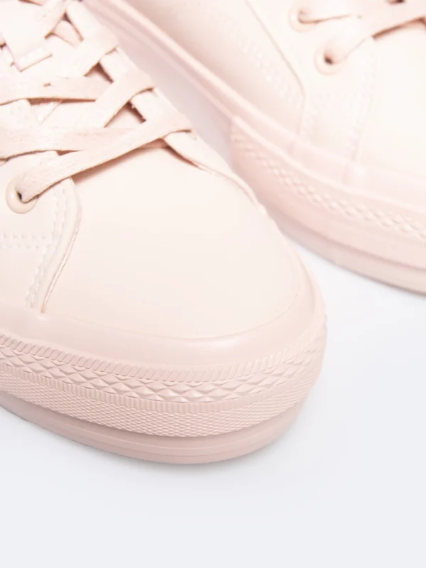 b47d499069a987d75dd7cc4148c42a8107951e0d Trampki damskie niskie ze skóry ekologicznej jasnoróżowe RR274A294 600