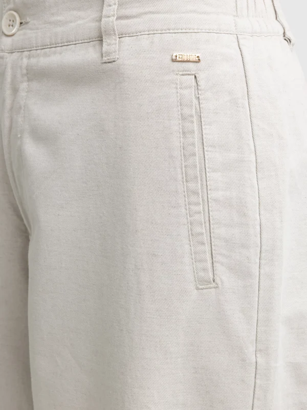 b4a7e7487c79af145c2fad3ba4dcc79afd185c50 Spodnie damskie wide z dodatkiem lnu beżowe Maryliana 800