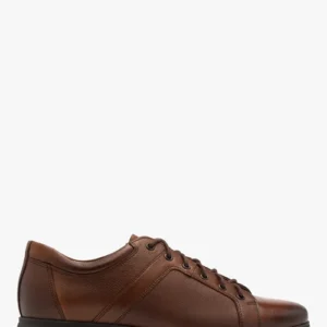 Brązowe półbuty męskie sznurowane