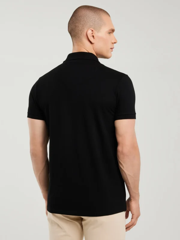 Koszulka męska polo czarna Markolinos 906