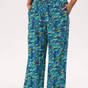 Spodnie "tropikalna energia" z kompletu Riva - wakacyjny styl, wygoda i lekkość PLUS SIZE XXL OVERSIZE