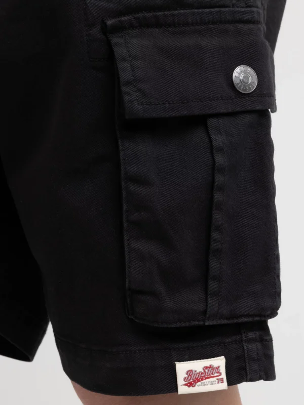 b726822715ce8c74687503752b59f424e7f2df76 Szorty chłopięce dresowe z kieszeniami cargo czarne Sheldon 906