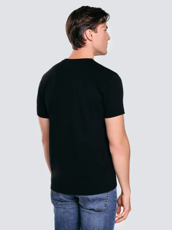 Koszulka męska bawełniana czarna Vincer 906