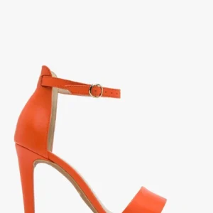 Pomarańczowe sandały na szpilce