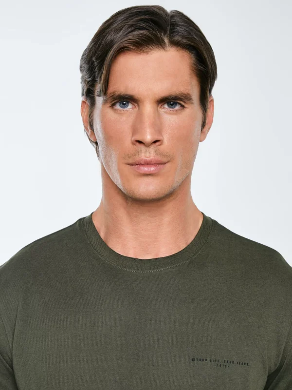 b7d7349299b8468263166faffba6a914d3fefd12 Koszulka męska bawełniana z logo BIG STAR khaki Wlader 303