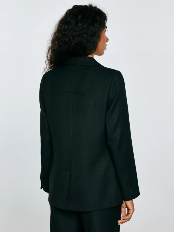 Marynarka damska z dodatkiem wełny czarna Emisa 906