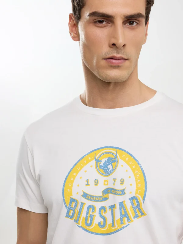 b85def945598f5f67edd464e044b3de5a0ddc1ce Koszulka męska z nadrukiem biała Stelian 100