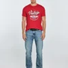 Koszulka męska z nadrukiem czerwona Merret 603