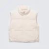 Kamizelka dziewczęca dwustronna kremowa Zoja 103