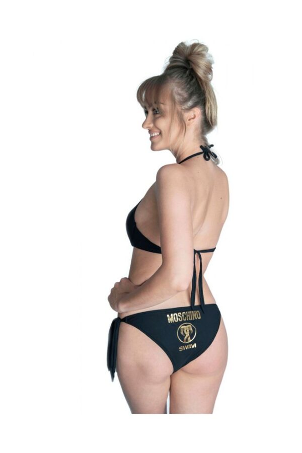 MOSCHINO SWIM Dół od bikini złotym logo