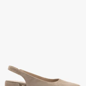 Beżowe czółenka z otwartą piętą typu slingback