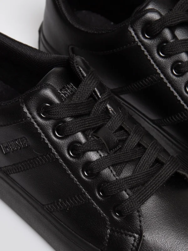 Trampki damskie ze skóry ekologicznej czarne RR274316 906