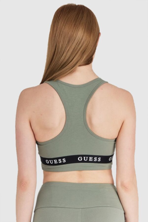 GUESS Zielony top sportowy damski z logo
