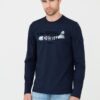 AERONAUTICA MILITARE Granatowy męski longsleeve bawełniany
