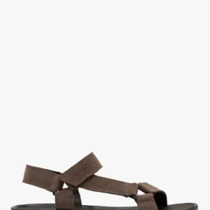 Szarobrązowe sandały męskie na rzep