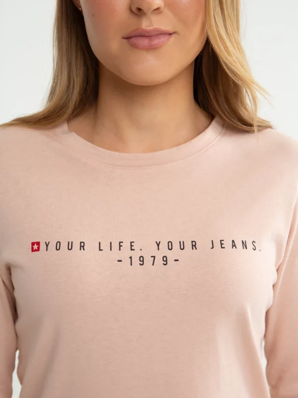 Bluzka dziewczęca longsleeve różowa Brina 600