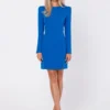 Elegancka klasyczna sukienka ołówkowa niebieska